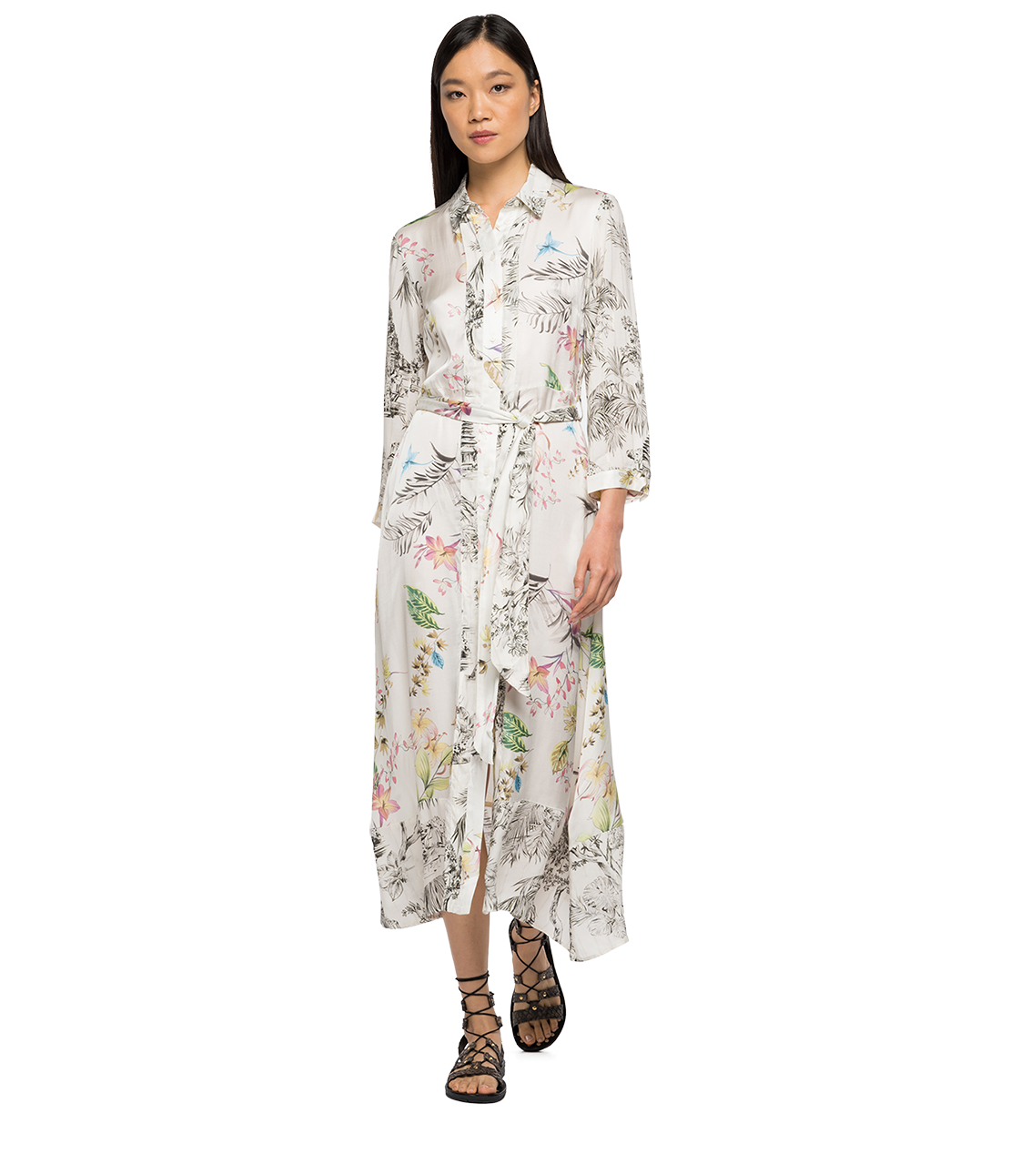 MIXプリント ビスコース ルレックスドレス 詳細画像 マルチ 1